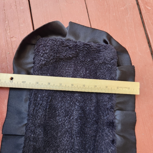 MINKY COUTURE Baby Burp Cloth Security Blanket Black Motorcycle Print Ruffle - Picture 9 of 10